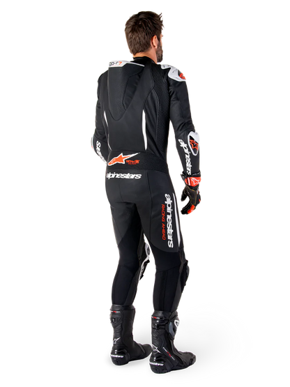 ALPINESTARS - TUTA IN PELLE GP-R7 - 1 PEZZO UOMO INTERA NERO BIANCO E ROSSO