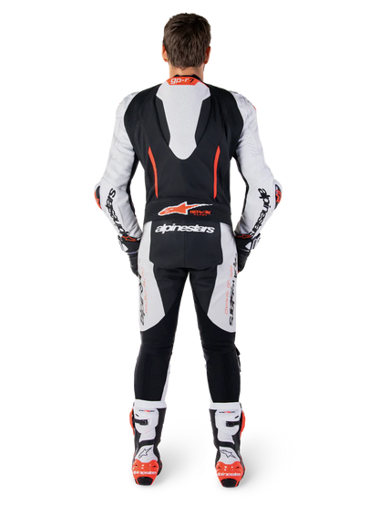 ALPINESTARS - TUTA IN PELLE GP-R7 - 1 PEZZO UOMO INTERA NERO BIANCO E ROSSO