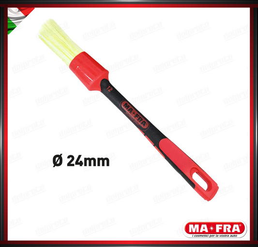 MAFRA - PENNELLO 24mm LIME BRUSH CAR DETAILER PULIZIA INTERNO ESTERNO AUTO MOTO