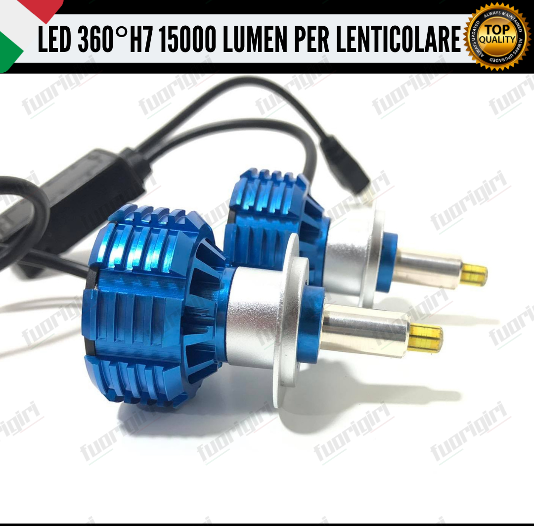 KIT FULL LED H7 360° GRADI PER LENTICOLARI FORD B-MAX B MAX CANBUS 100% NO ERROR (faro lenticolare)