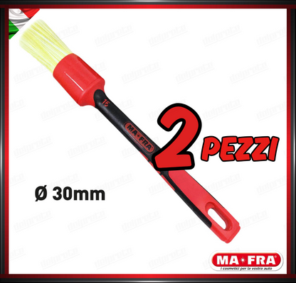 MAFRA - PENNELLO 30mm LIME BRUSH CAR DETAILER PULIZIA INTERNO ESTERNO AUTO MOTO