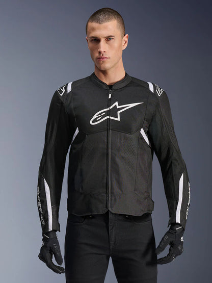ALPINESTARS - GIACCA MOTO UOMO T-SPS AIR V2 BIANCO E NERO IN TESSUTO CON PROTEZIONI
