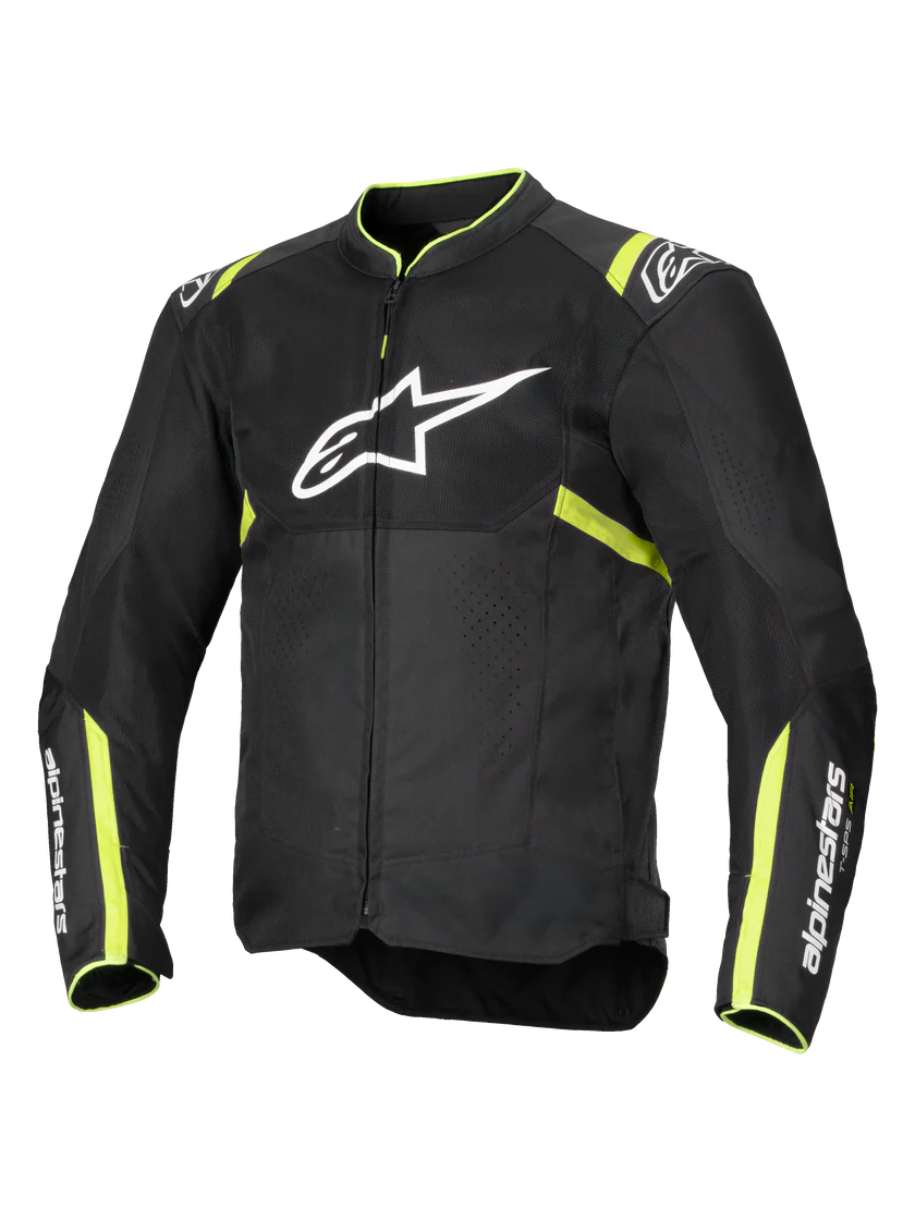 ALPINESTARS - GIACCA MOTO UOMO T-SPS AIR V2 NERO E GIALLO IN TESSUTO CON PROTEZIONI