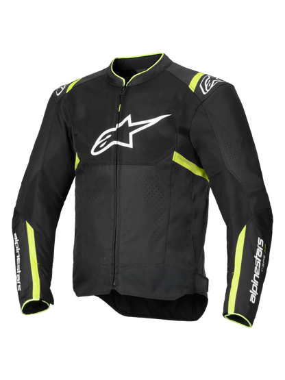 ALPINESTARS - GIACCA MOTO UOMO T-SPS AIR V2 NERO E GIALLO IN TESSUTO CON PROTEZIONI