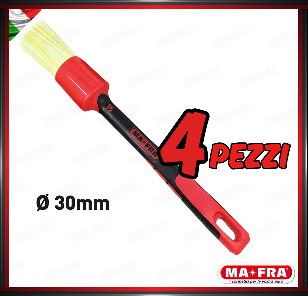 MAFRA - PENNELLO 30mm LIME BRUSH CAR DETAILER PULIZIA INTERNO ESTERNO AUTO MOTO