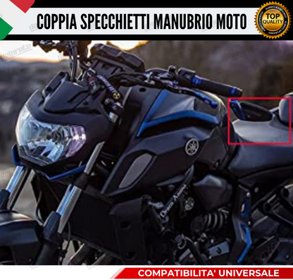 SPECCHIETTI RETROVISORI MANUBRIO COPPIA PER MOTO SCOOTER BAR END ARANCIONI CAFE RACER