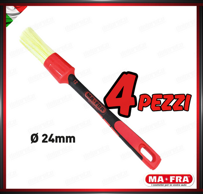 MAFRA - PENNELLO 24mm LIME BRUSH CAR DETAILER PULIZIA INTERNO ESTERNO AUTO MOTO