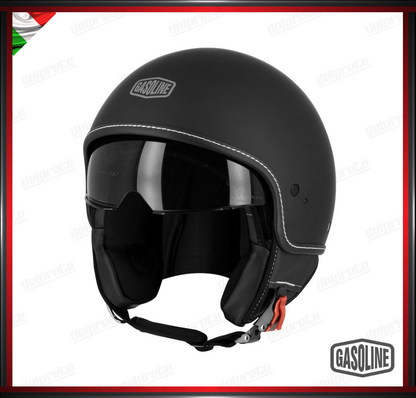 GASOLINE - CASCO JET S773 OMOLOGATO - NERO OPACO