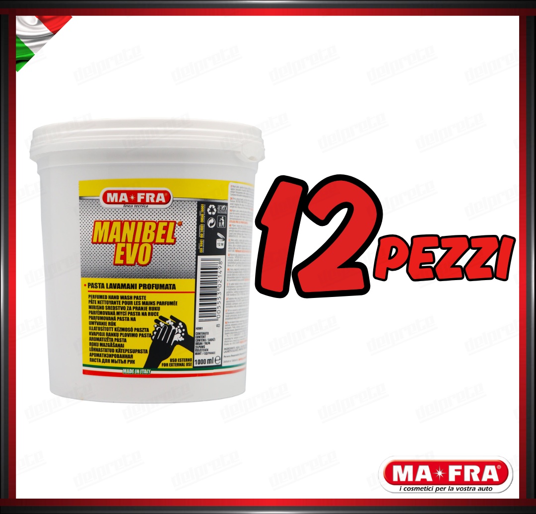 MAFRA - MANIBEL EVO 1KG PASTA LAVAMANI ALLA GLICERINA CON ABRASIVO PER MECCANICI
