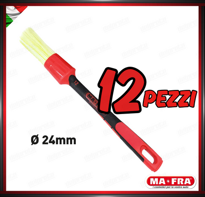 MAFRA - PENNELLO 24mm LIME BRUSH CAR DETAILER PULIZIA INTERNO ESTERNO AUTO MOTO