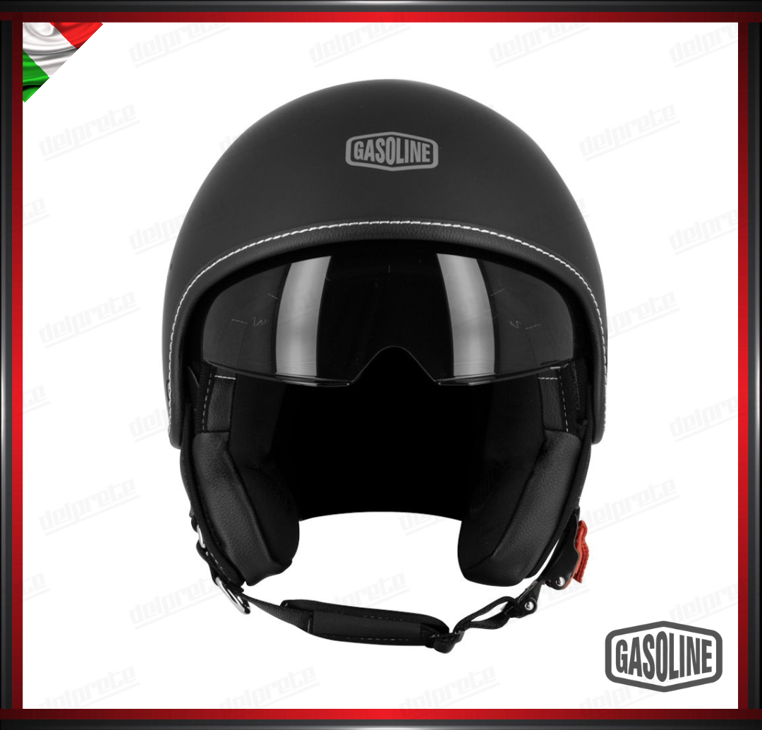 GASOLINE - CASCO JET S773 OMOLOGATO - NERO OPACO