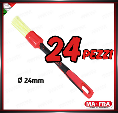 MAFRA - PENNELLO 24mm LIME BRUSH CAR DETAILER PULIZIA INTERNO ESTERNO AUTO MOTO