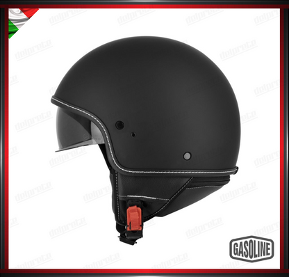 GASOLINE - CASCO JET S773 OMOLOGATO - NERO OPACO