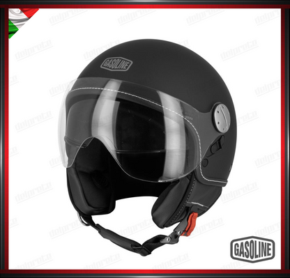 GASOLINE - CASCO JET S783 DOPPIA VISIERA OMOLOGATO - NERO OPACO