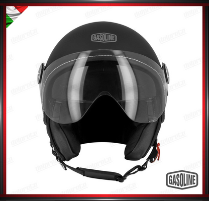 GASOLINE - CASCO JET S783 DOPPIA VISIERA OMOLOGATO - NERO OPACO