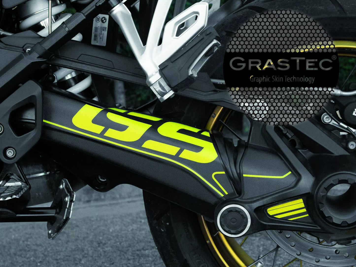 KIT ADESIVI GRASTEC GRAFICHE BMW R1250 GS GIALLO - GRAFICA 40° ANNIVERSARIO