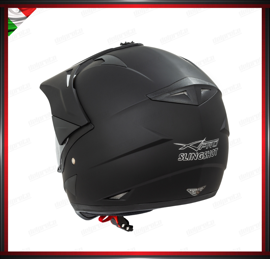 CASCO MOTO ENDURO CROSS NERO OPACO TRIAL ADVENTURE OFF ROAD OMOLOGATO ECE 22-05