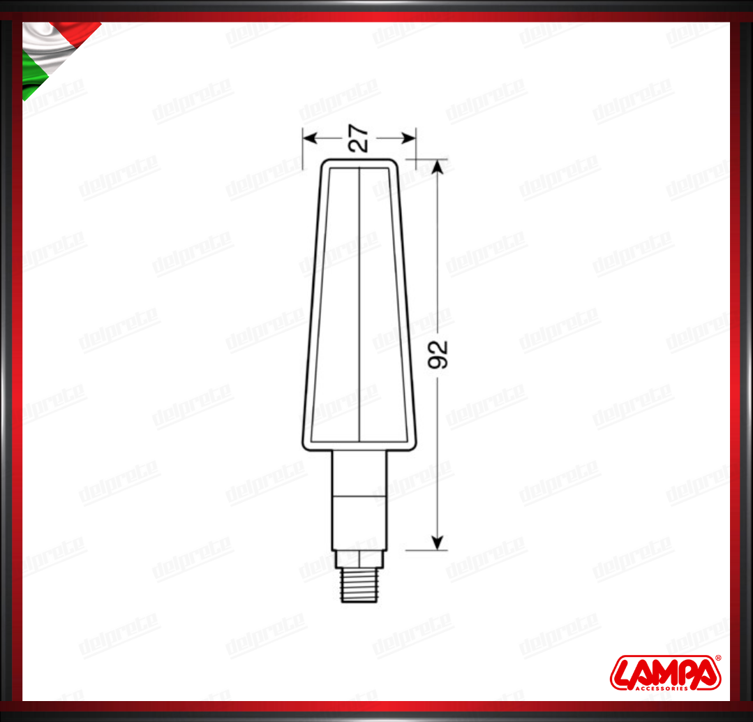 JABRA LAMPA COPPIA INDICATORI DI DIREZIONE NERO A LED FRECCE OMOLOGATE - 12V UNIVERSALI