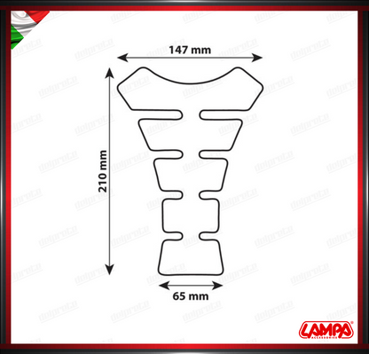 PRO TANK X4 PROTEZIONE ADESIVA PER SERBATOIO CARBON LOOK UNIVERSALE LAMPA PARASERBATOIO