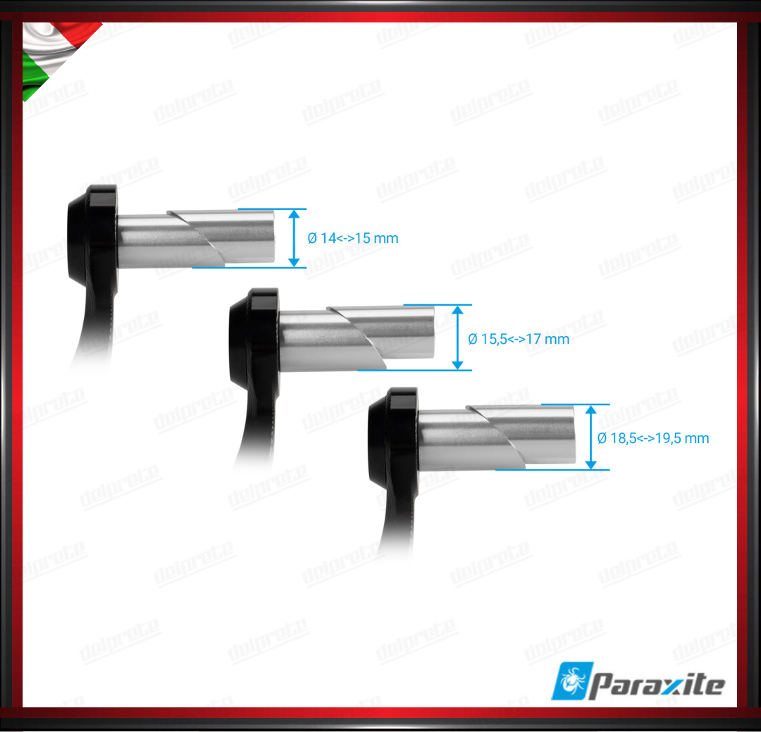 PROTEZIONE LEVA FRIZIONE Ø 14-19,5 mm ALLUMINIO ANODIZZATO BLU - PARAXITE