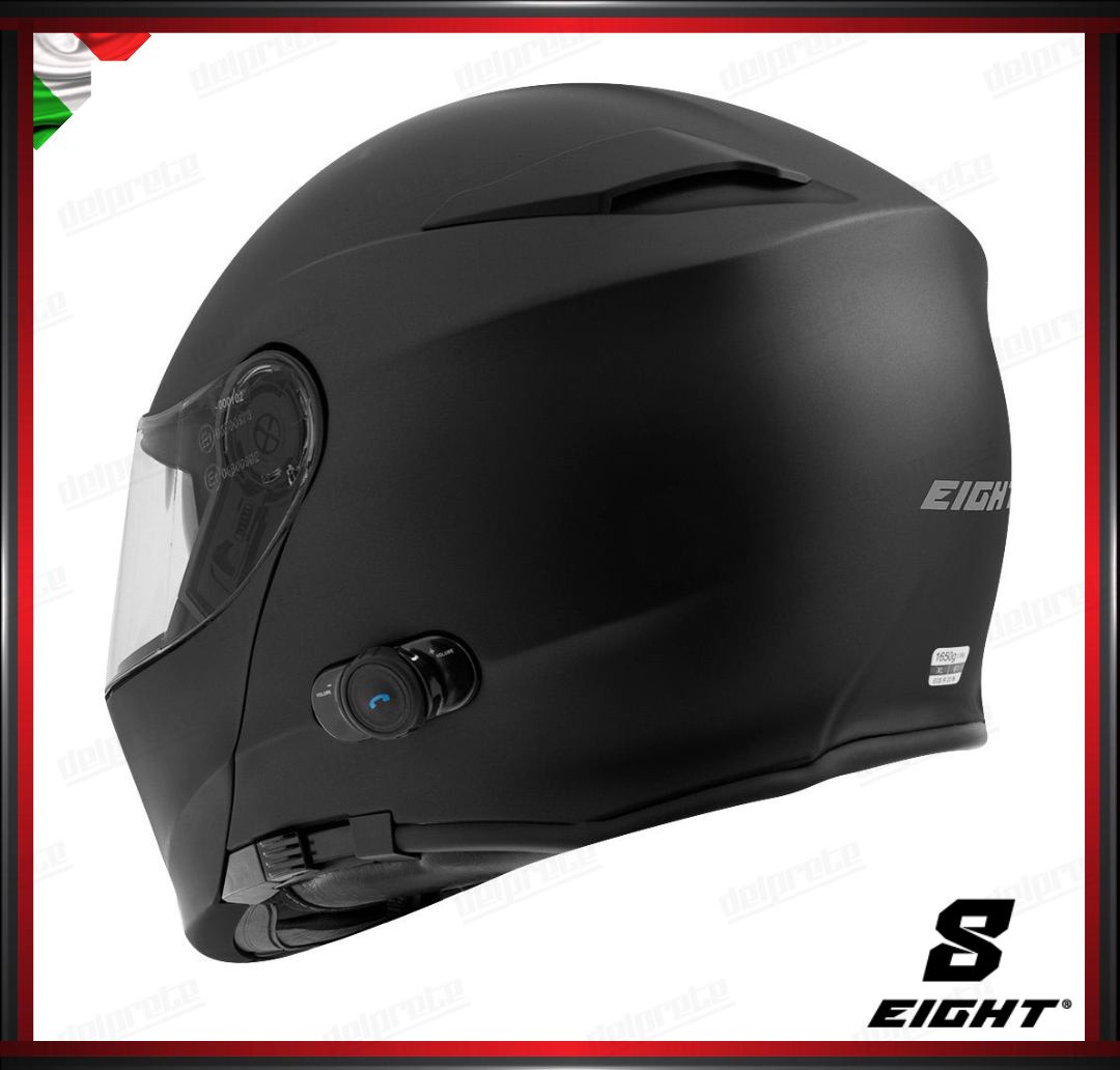 CASCO MODULARE - EIGHT DUAL FACE S550 BT BLUETOOTH NERO OPACO + PINLOCK