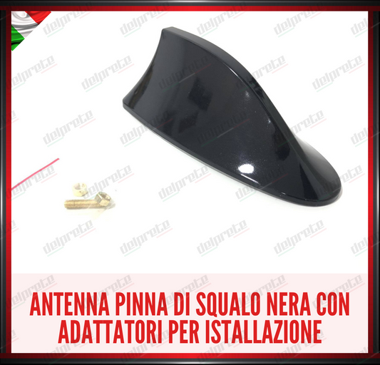 ANTENNA PINNA DI SQUALO NERO UNIVERSALE FIAT LANCIA BMW ABARTH RICEZIONE FM/AM