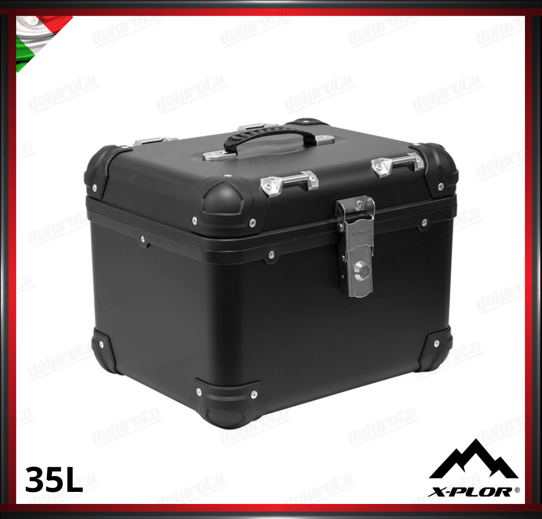 X-PLOR - TOP CASE 35 LITRI COLORE NERO IN PLASTICA ABS CON PIASTRA