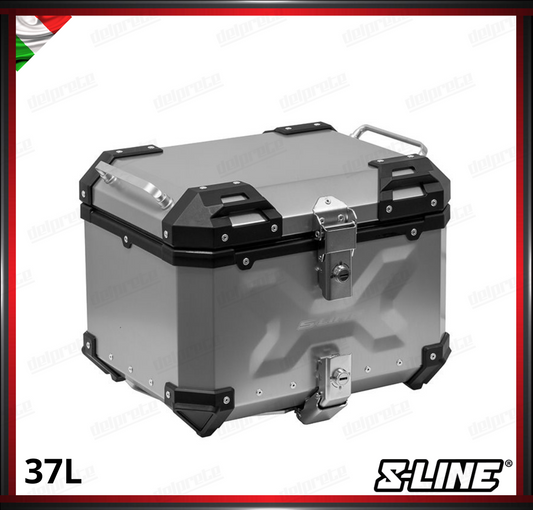 S-LINE - TOP CASE 37 LITRI IN ALLUMINIO CON PIASTRA ATTACCO UNIVERSALE