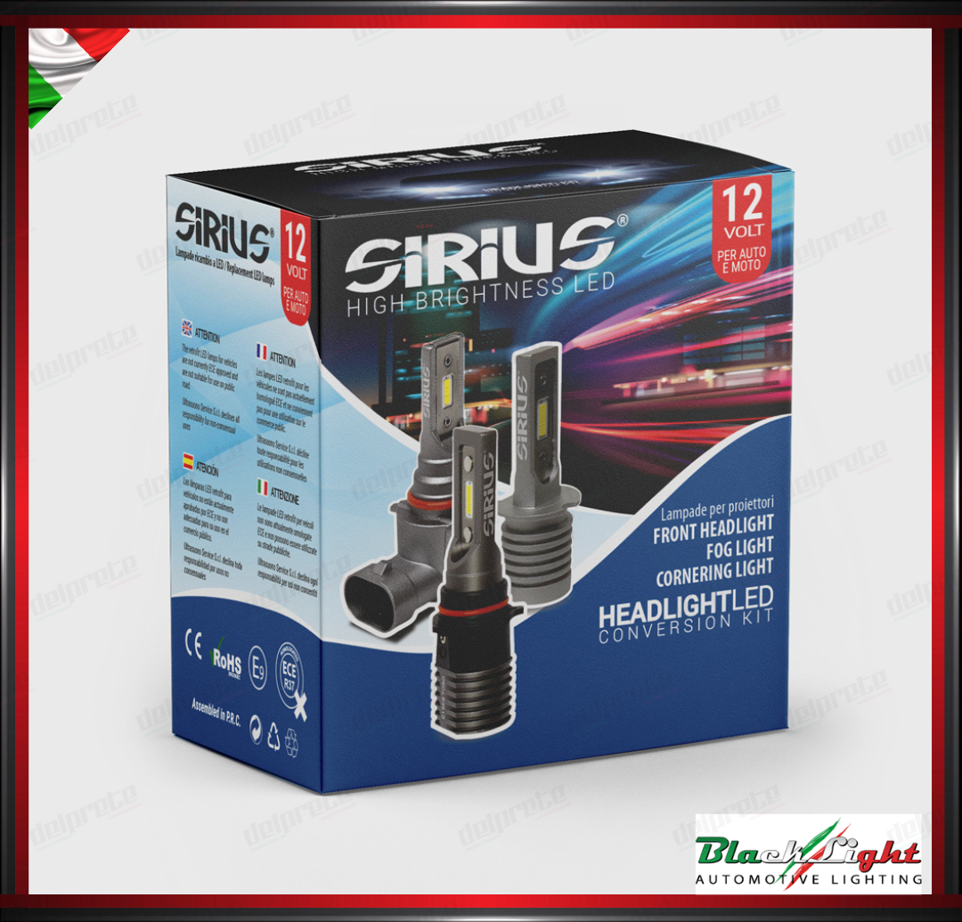 KIT LED HB5 SIRIUS 6000K 3400 LUMEN 12V AUTO MOTO - SERIE XL HB5 CSP