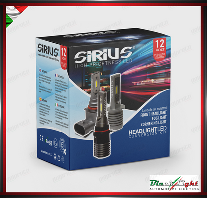 KIT LED HB5 SIRIUS 6000K 3400 LUMEN 12V AUTO MOTO - SERIE XL HB5 CSP