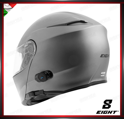 CASCO MODULARE - EIGHT DUAL FACE S550 BT BLUETOOTH GRIGIO OPACO + PINLOCK