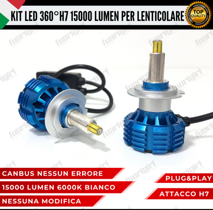 KIT FULL LED H7 360° GRADI PER LENTICOLARI FORD B-MAX B MAX CANBUS 100% NO ERROR (faro lenticolare)