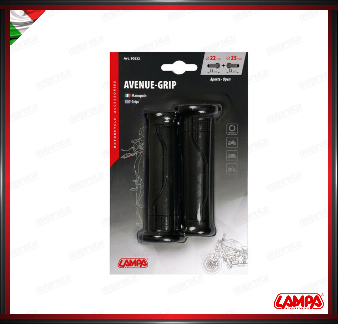 AVENUE GRIP LAMPA MANOPOLE MOTO NERO SCOOTER TRIAL CROSS UNIVERSALI