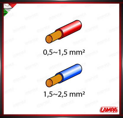 SET 10 CONNETTORI RAPIDI A GHIGLIOTTINA RUBACORRENTE LAMPA -ROSSO BLU