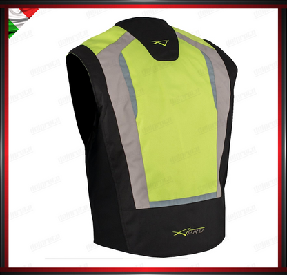 GILET ALTA VISIBILITA' FLUO CATARINGRANGENTE SICUREZZA MOTO AUTO SCOOTER