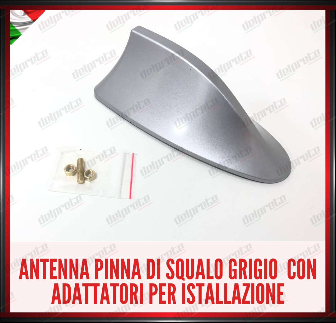 ANTENNA PINNA DI SQUALO GRIGIO UNIVERSALE FIAT LANCIA BMW ABARTH RICEZIONE FM/AM