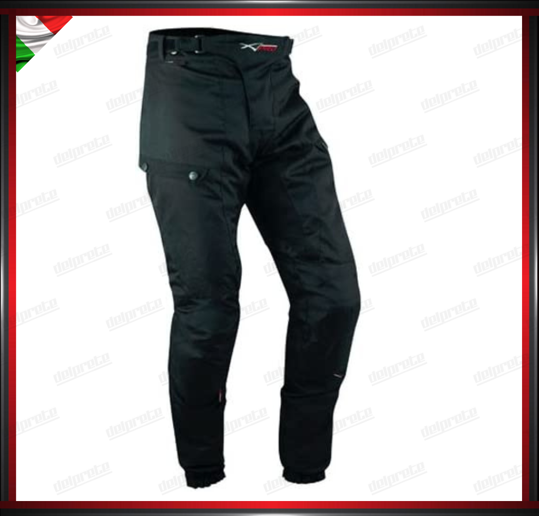 PANTALONI IN TESSUTO DONNA NERO 3 STRATI CORDURA IMPERMEABILE TERMICO SFODERABILE