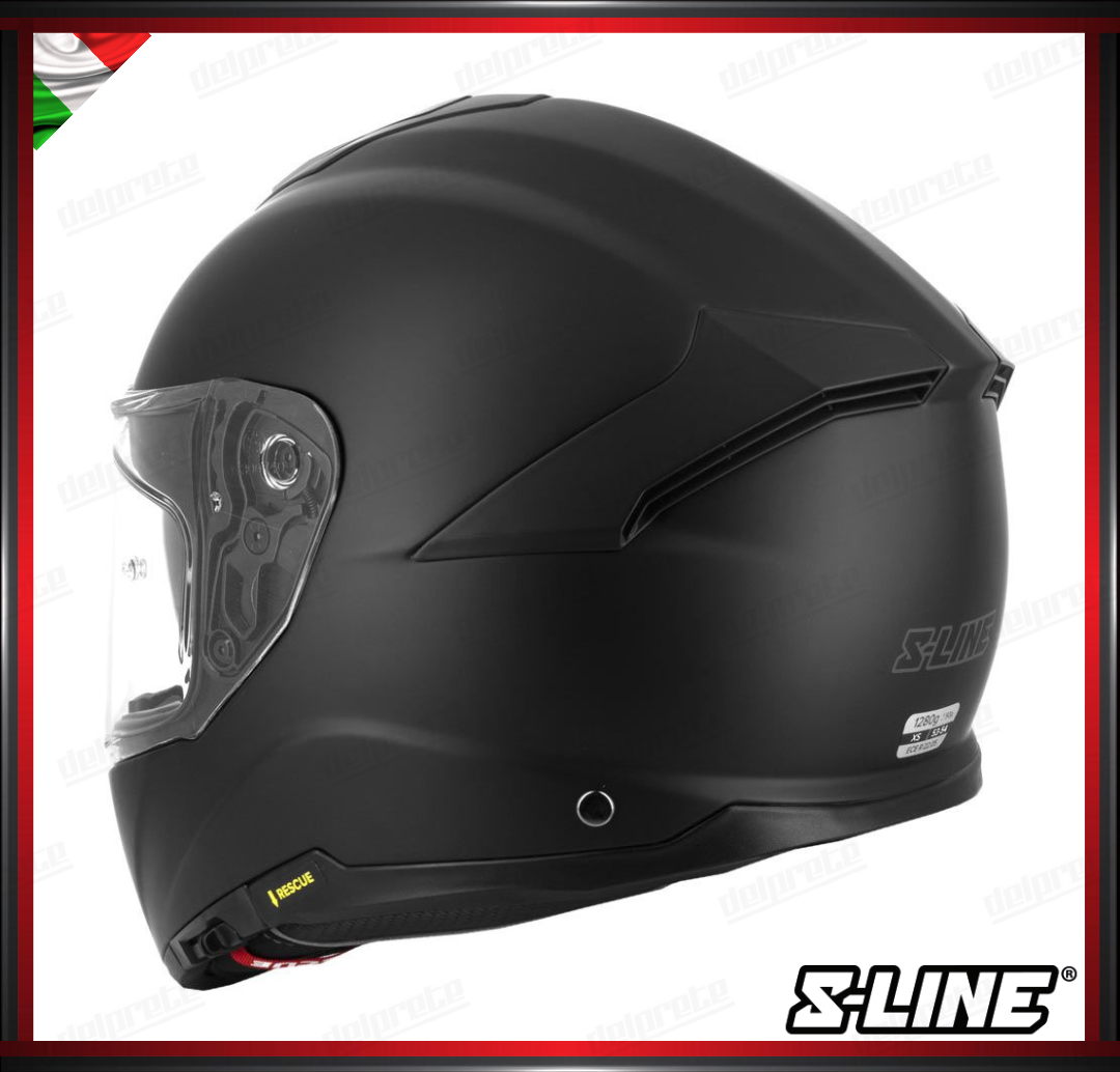 S-LINE - CASCO INTEGRALE S451 REVENGE FIBRA COMPOSITA - NERO OPACO