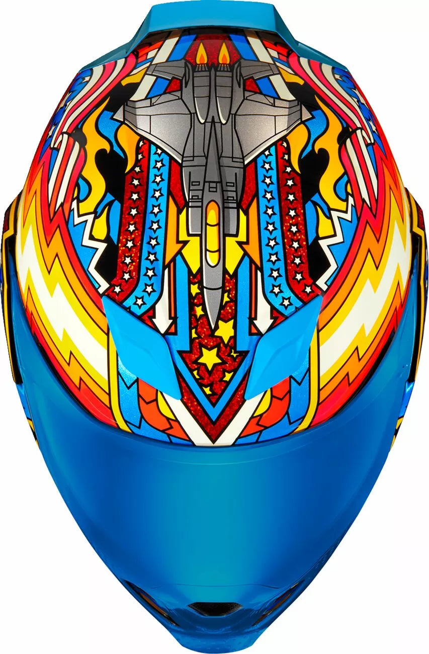 CASCO INTEGRALE - ICON AIRFLITE FLYBOY - OMOLOGATO ECE 2206 AVIATORE