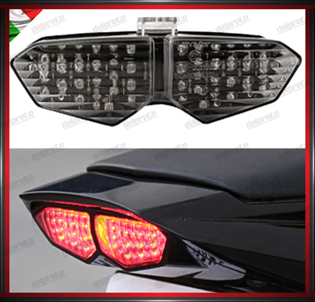 STOP FARO POSTERIORE LED PER YAMAHA R6 DAL 03 AL 05 BIANCO CON LUCE ROSSA