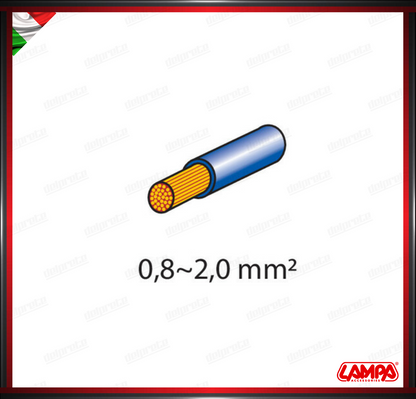 KIT 20 TERMINALI CAPICORDA NON ISOLATI FASTOM LAMPA - 10 MASCHI 10 FEMMINA