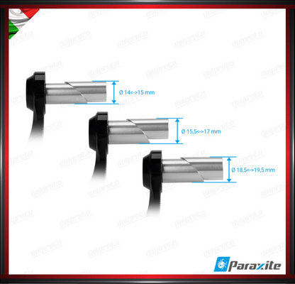 PROTEZIONE LEVA FRIZIONE Ø 14-19,5 mm ALLUMINIO ANODIZZATO ARANCIONE - PARAXITE