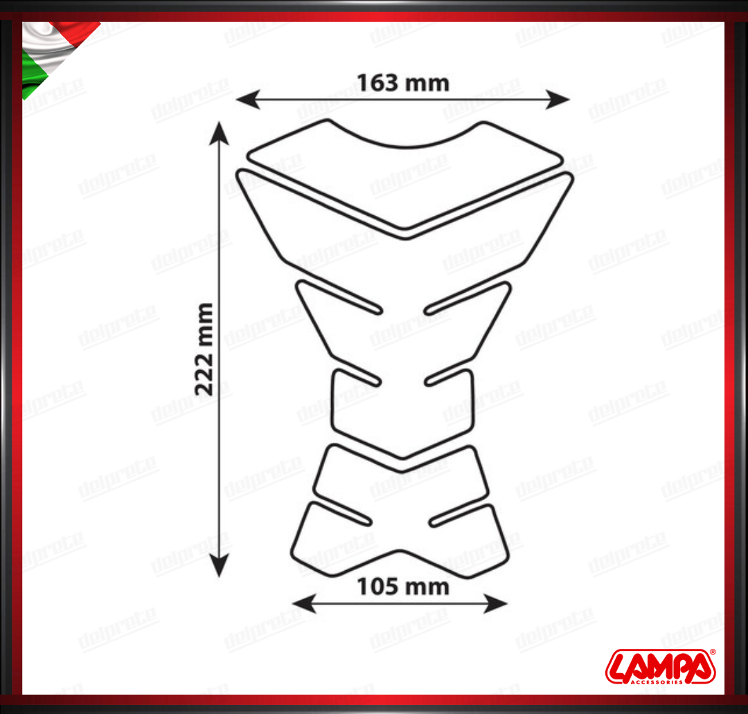 PRO TANK X3 PROTEZIONE ADESIVA PER SERBATOIO NERO UNIVERSALE LAMPA PARASERBATOIO