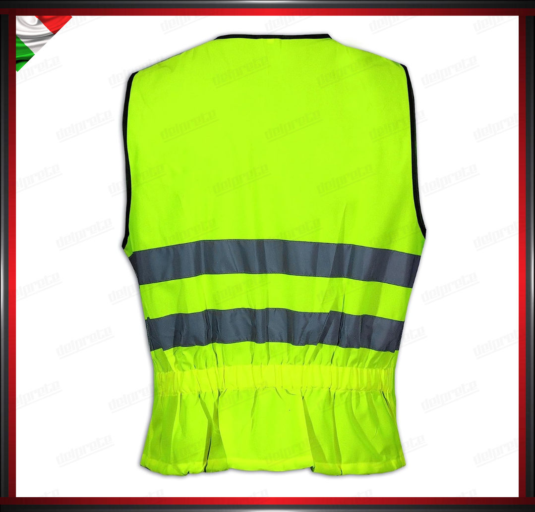 GILET ALTA VISIBILITA' GIALLO FLUO CATARINGRANGENTE SICUREZZA MOTO AUTO SCOOTER