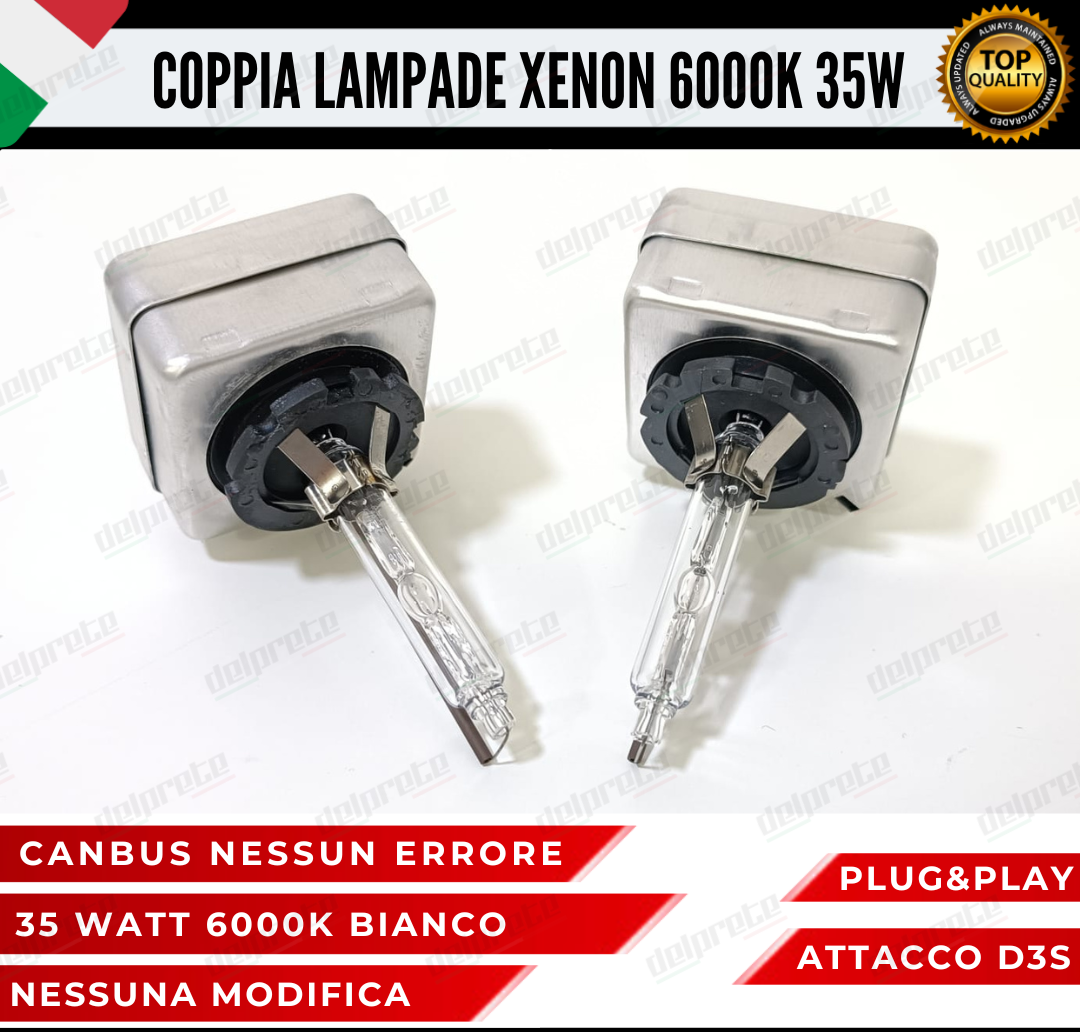 2 COPPIA LAMPADE XENON D3S 35W LUCE 6000K BIANCO GHIACCIO PER FORD C-MAX II