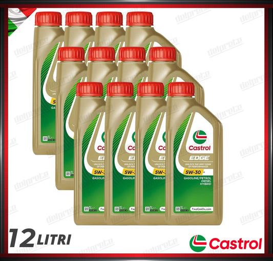 CASTROL EDGE - 5W-30 M 12 LITRI OLIO MOTORE SINTETICO DIESEL / BENZINA