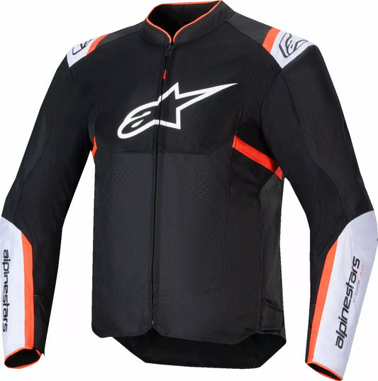 ALPINESTARS - GIACCA MOTO UOMO T-SPS AIR V2 ROSSO E BIANCO IN TESSUTO CON PROTEZIONI