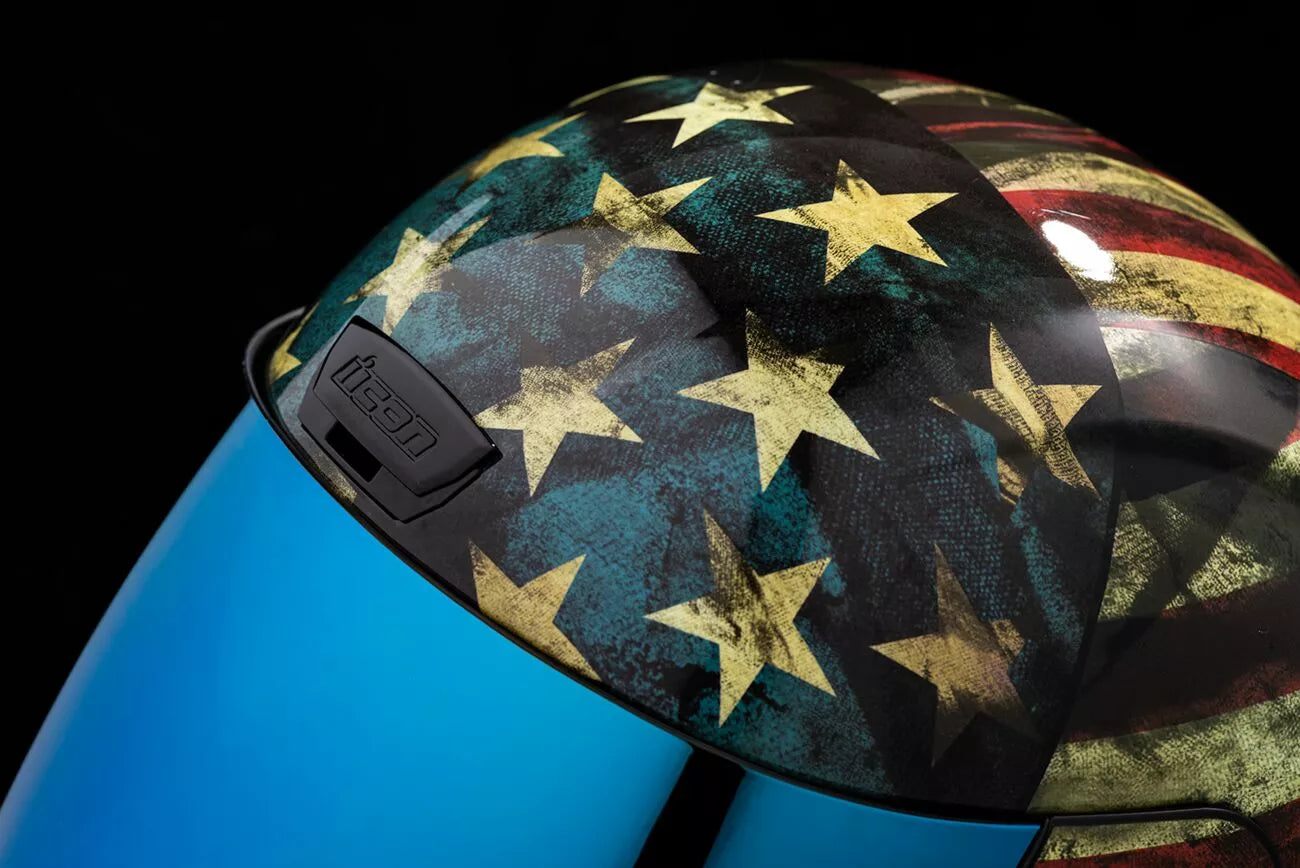 CASCO INTEGRALE - ICON AIRFORM OLD GLORY - OMOLOGATO ECE 2206