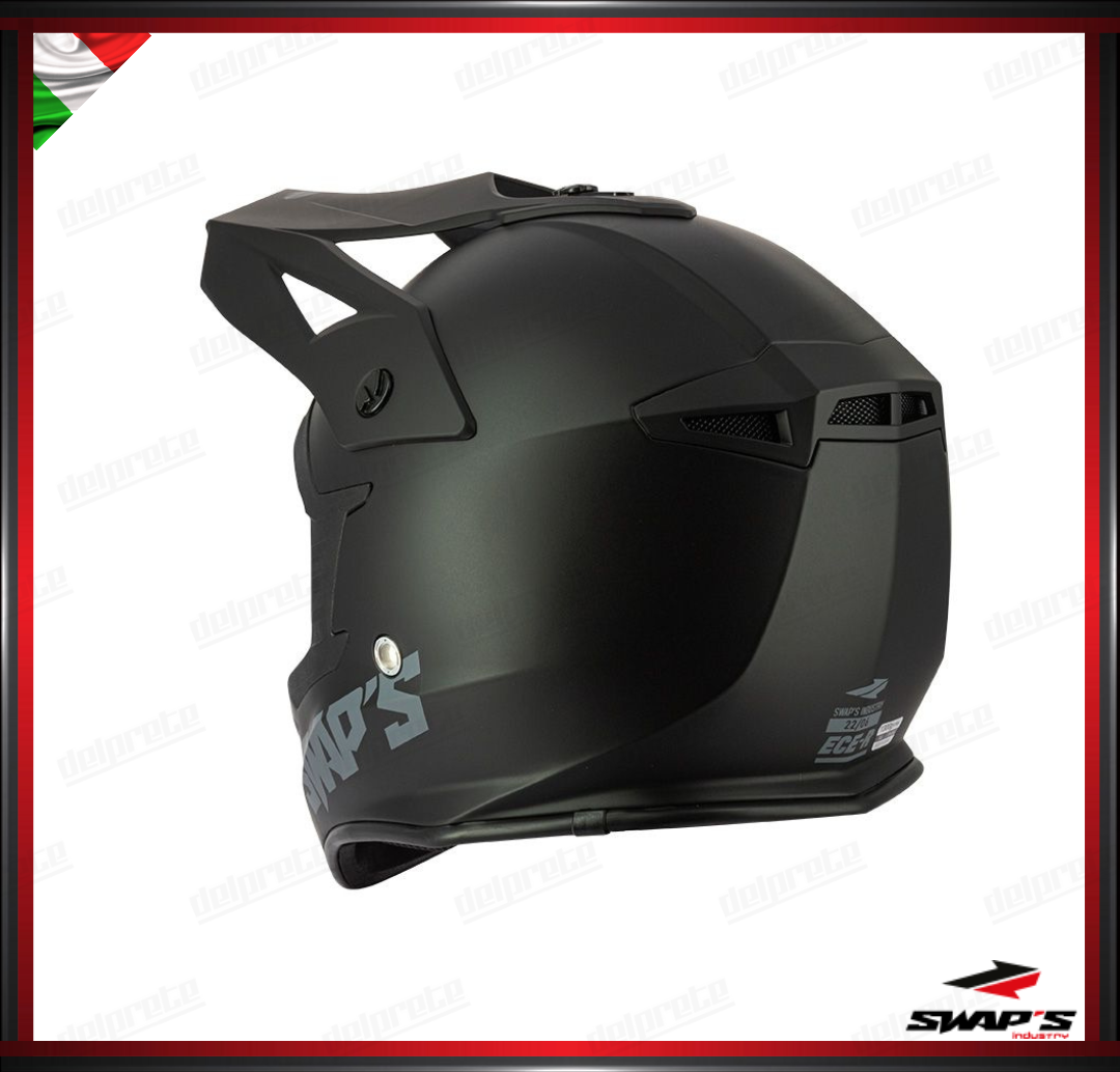 CASCO ENDURO CROSS - SWAPS S818 NERO OPACO