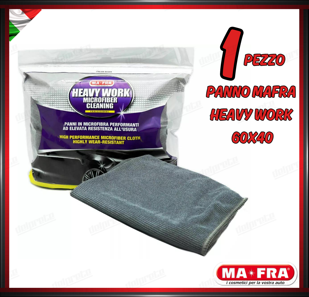 MAFRA - PANNO IN MICROFIBRA PROFESSIONALE HEAVY WORK 60X40 AUTO MOTO BARCA